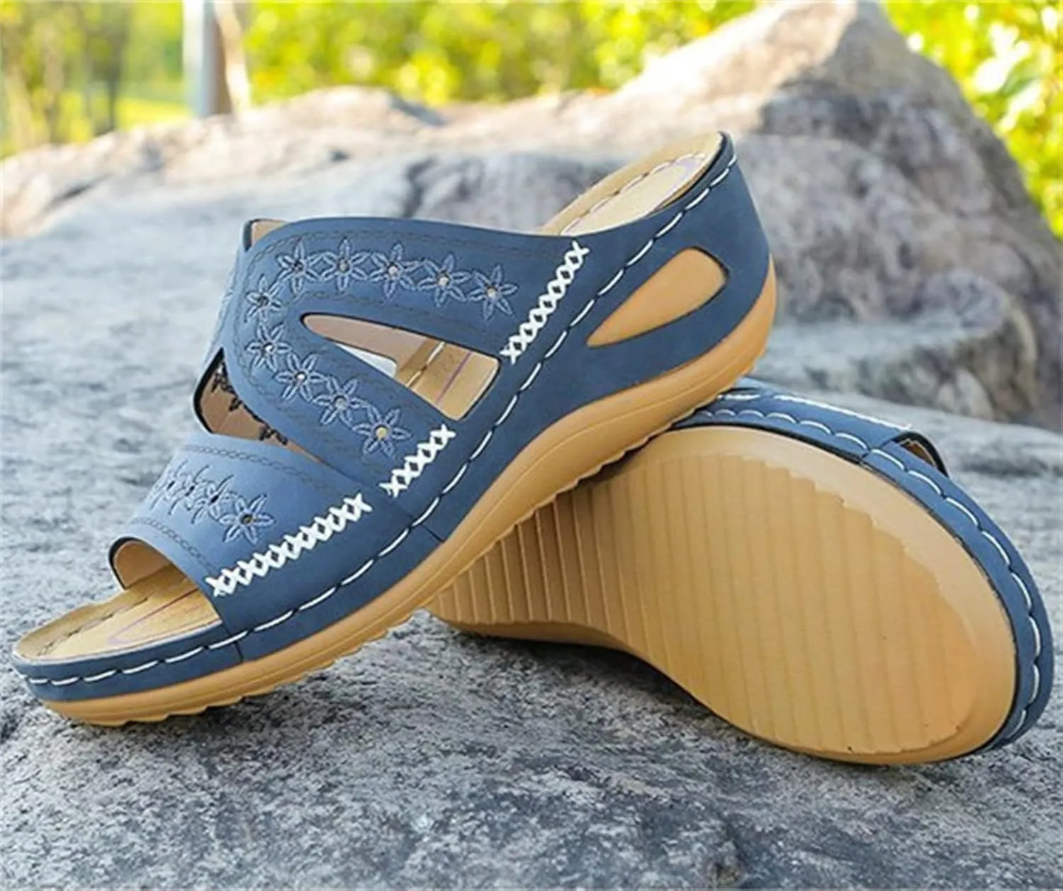 Ladmiple Sandals Women Comfortable Dressy Arch Support Orthopedic Flip Flops Summer Walking Orthotic Slides Beach Shoes 2024