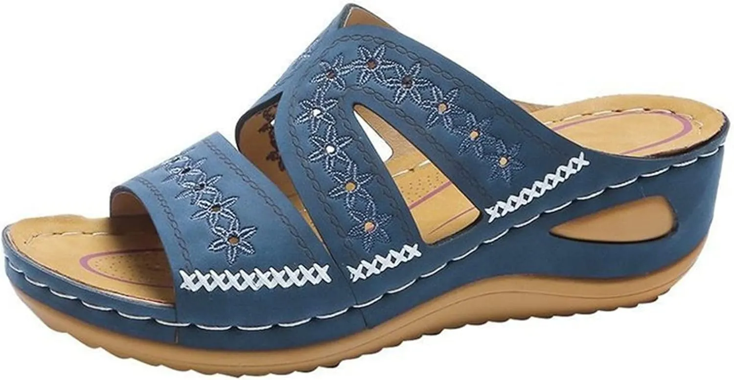 Ladmiple Sandals Women Comfortable Dressy Arch Support Orthopedic Flip Flops Summer Walking Orthotic Slides Beach Shoes 2024