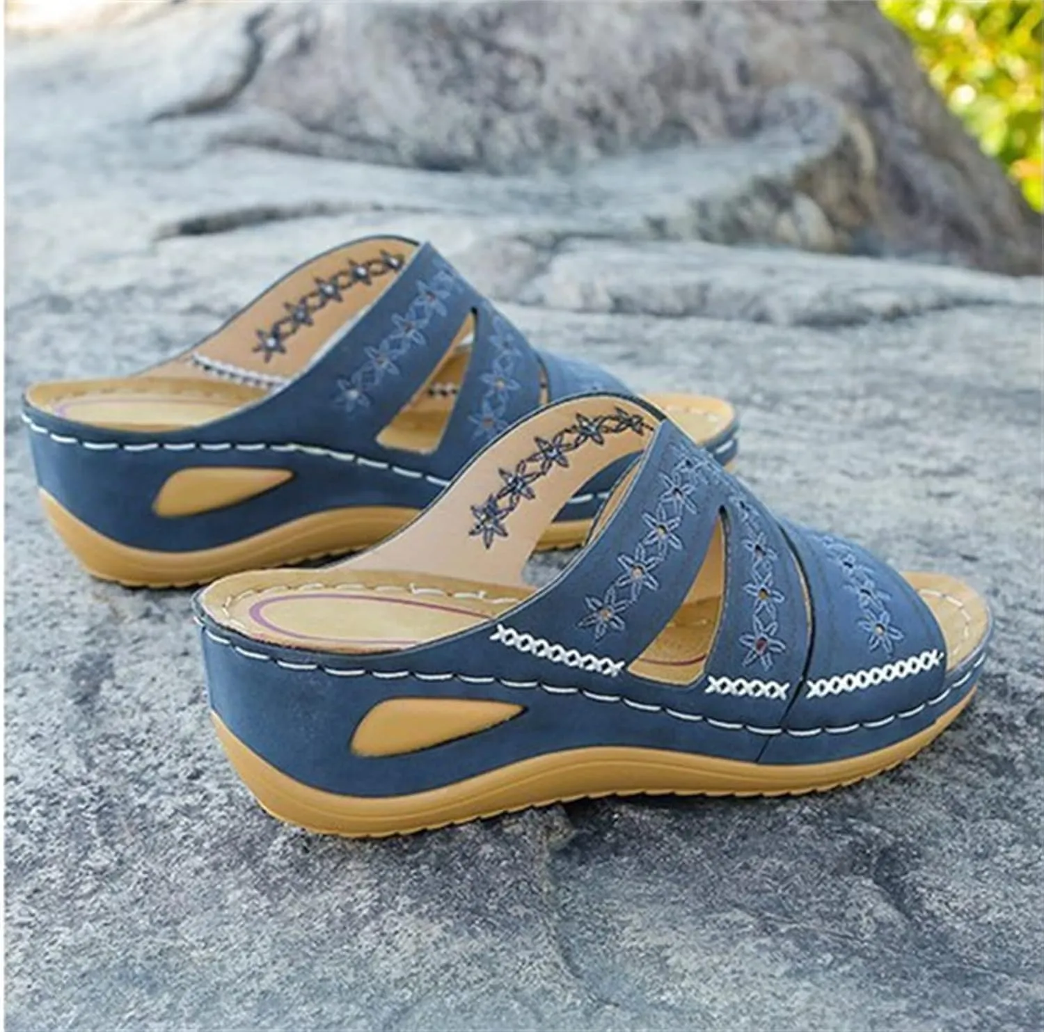 Ladmiple Sandals Women Comfortable Dressy Arch Support Orthopedic Flip Flops Summer Walking Orthotic Slides Beach Shoes 2024