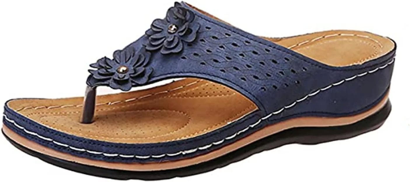 Ladmiple Sandals Women Comfortable Walking Arch Support Orthopedic Slides Slippers Dressy Summer Orthotic Flip Flops