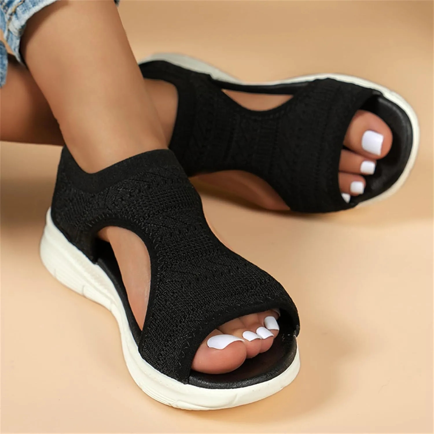 Ladmiple Sandals Women Comfortable Walking Orthopedic Arch Support Flip Flops Soft Summer Beach Shoes Dressy Orthotic Slides