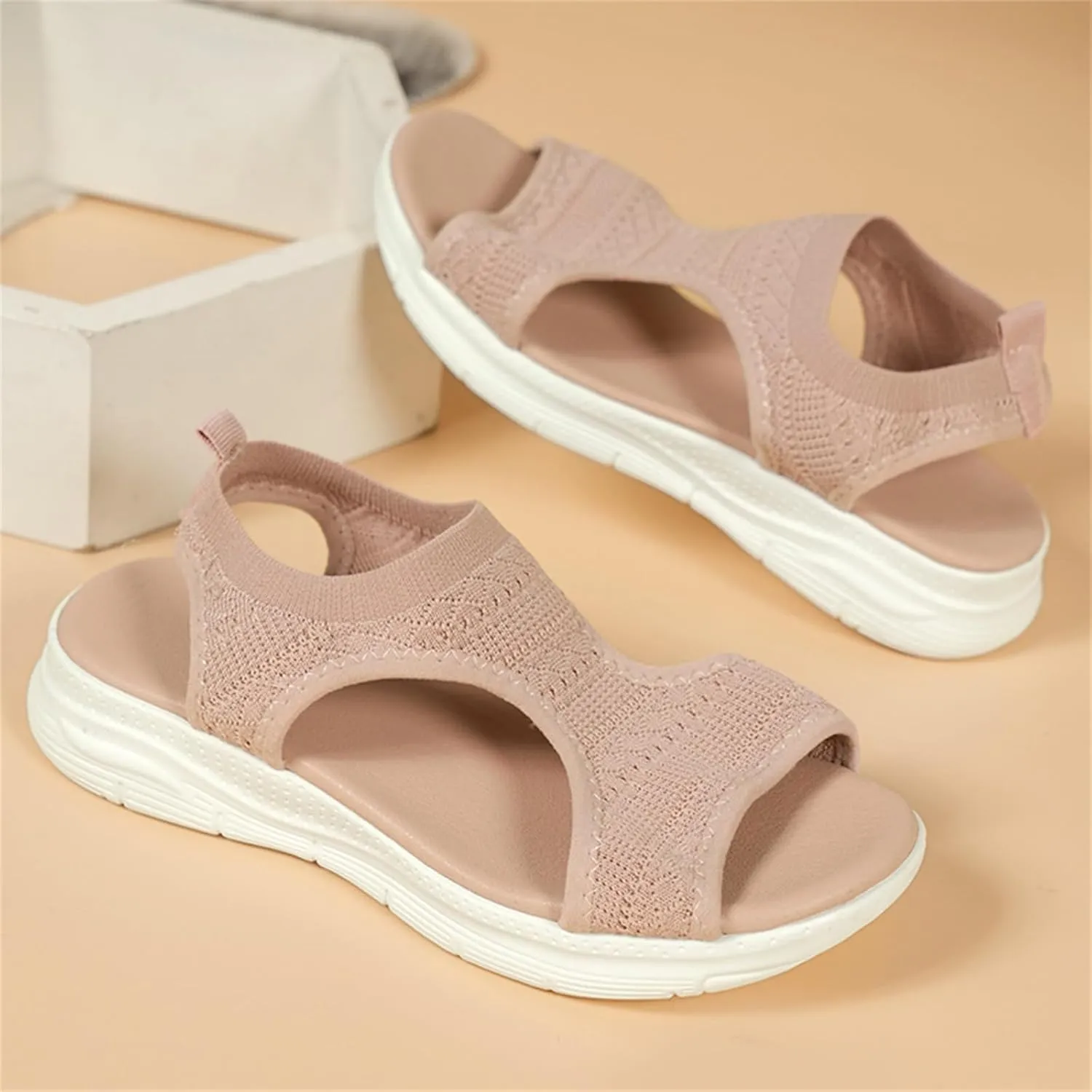 Ladmiple Sandals Women Comfortable Walking Orthopedic Arch Support Flip Flops Soft Summer Beach Shoes Dressy Orthotic Slides