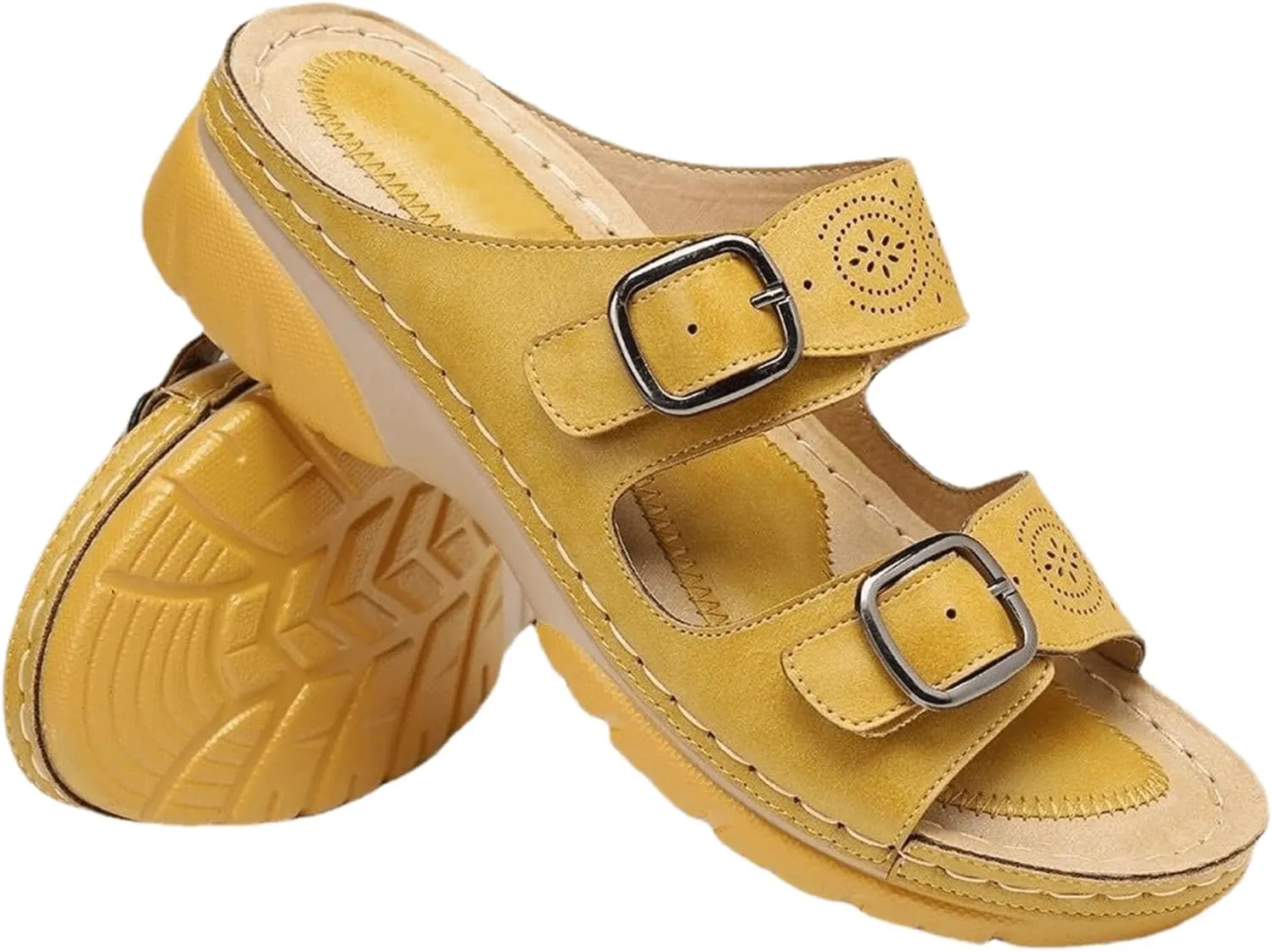 Ladmiple Womens Sandals Comfortable Walking Orthopedic Arch Support Slides Slippers Dressy Summer Casual Orthotic Flip Flops