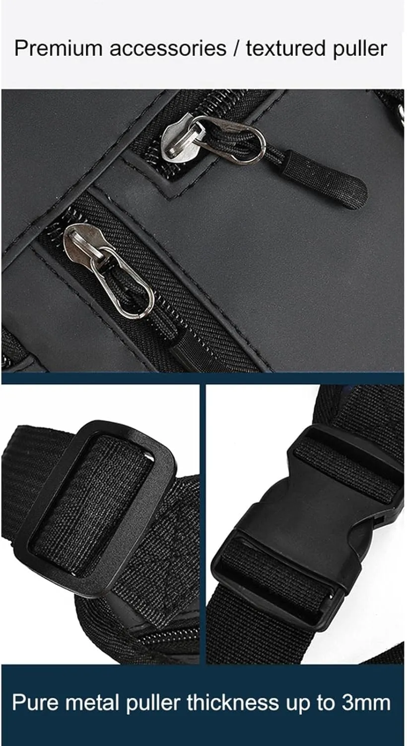 Leg Bag Outdoor Drop Thigh Bag Motorcycle Waist Bag Multi Pockets Design Fashion Pack Bag for Bike Riding Cycling Hiking Outdoor Travel Camping Casual Daypack (Black)