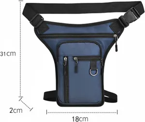 Leg Bag Outdoor Drop Thigh Bag Motorcycle Waist Bag Multi Pockets Design Fashion Pack Bag for Bike Riding Cycling Hiking Outdoor Travel Camping Casual Daypack (Blue)