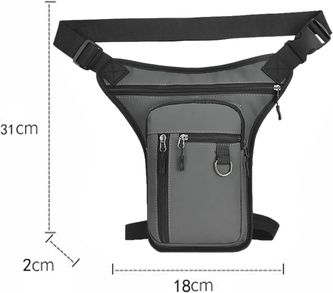 Leg Bag Outdoor Drop Thigh Bag Motorcycle Waist Bag Multi Pockets Design Fashion Pack Bag for Bike Riding Cycling Hiking Outdoor Travel Camping Casual Daypack (Gray)