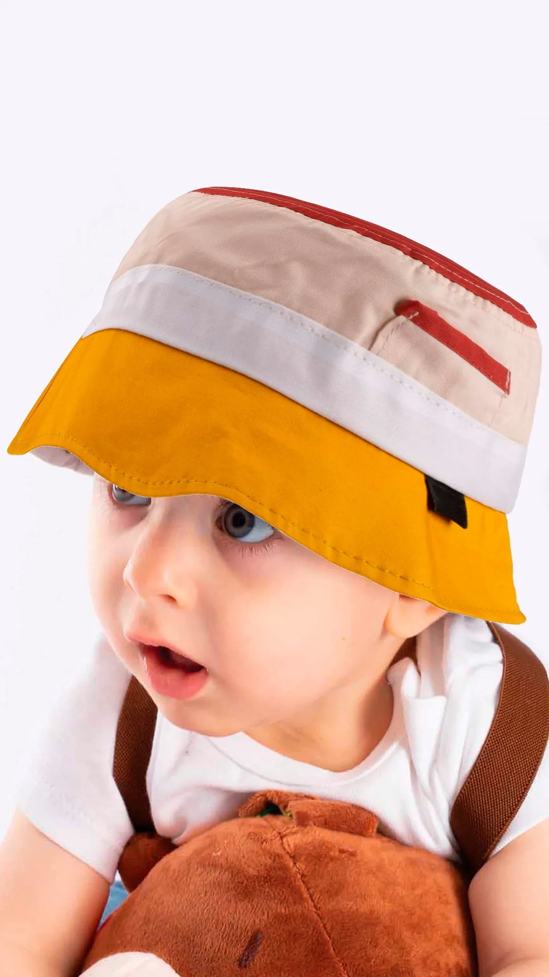 Lightweight Cotton Hat for Toddlers - Wide Brim Print Cap