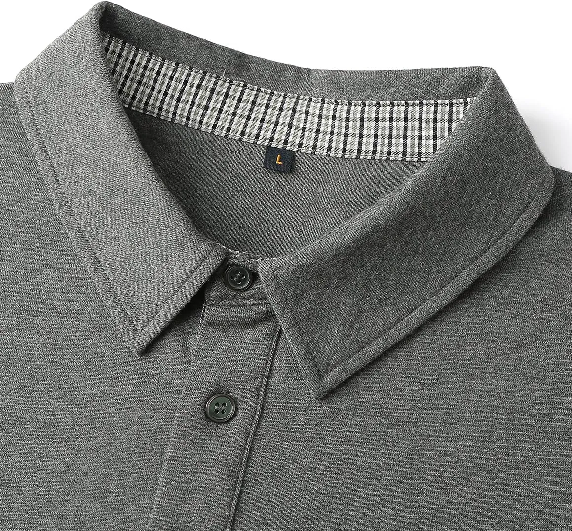 LIUPMWE Mens Polo Shirts Short Sleeve Shirts for Men Casual Cotton Collared T Shirt Golf Shirts Stylish Tops