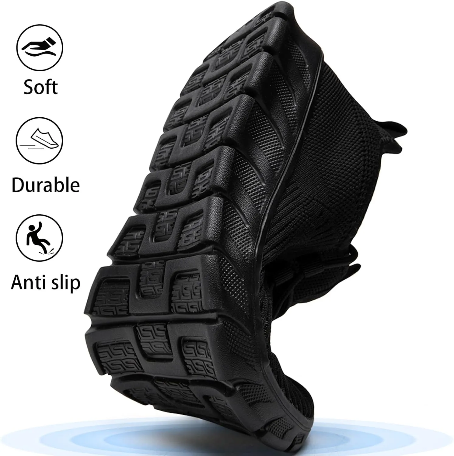 Men Tennis Shoes Running Shoes - Gym Sneakers Shoes Walking Workout Shoes Non Slip Walking Athletic Slip on Breathable Mesh Comfortable Lightweight Casual Fashion Sports Shoes