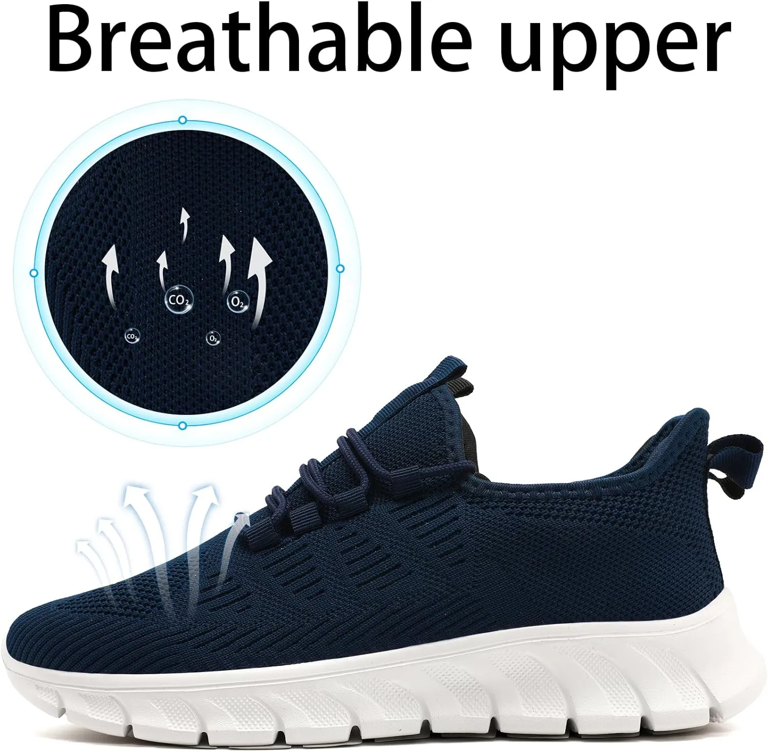 Men Tennis Shoes Running Shoes - Gym Sneakers Shoes Walking Workout Shoes Non Slip Walking Athletic Slip on Breathable Mesh Comfortable Lightweight Casual Fashion Sports Shoes