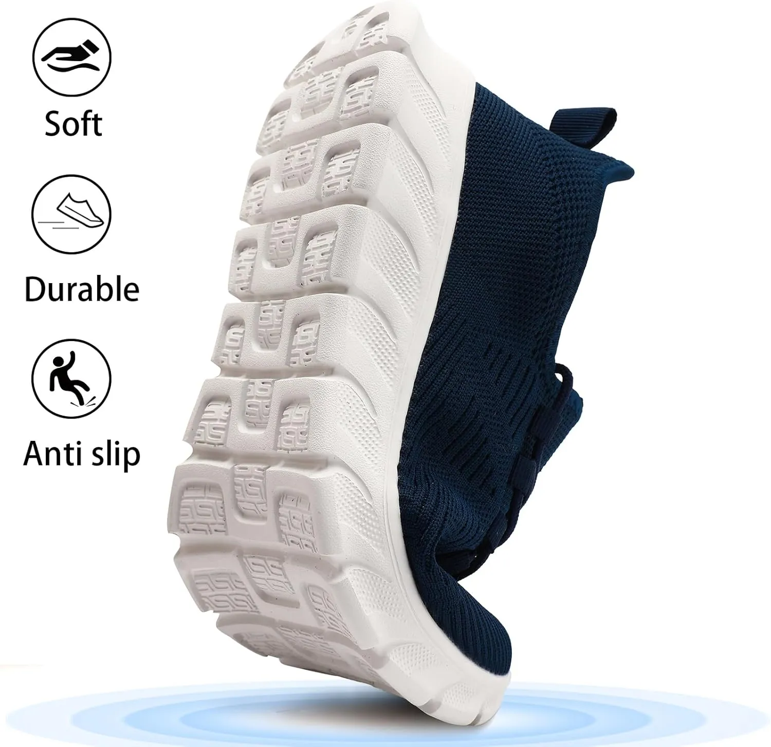 Men Tennis Shoes Running Shoes - Gym Sneakers Shoes Walking Workout Shoes Non Slip Walking Athletic Slip on Breathable Mesh Comfortable Lightweight Casual Fashion Sports Shoes
