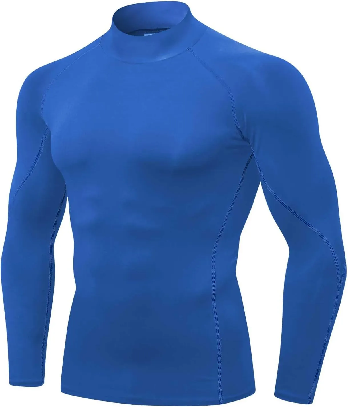 Men's Compression Shirts Long Sleeve Athletic Running Tops Football Turtle Neck Shirts Sport Baselayer Undershirt