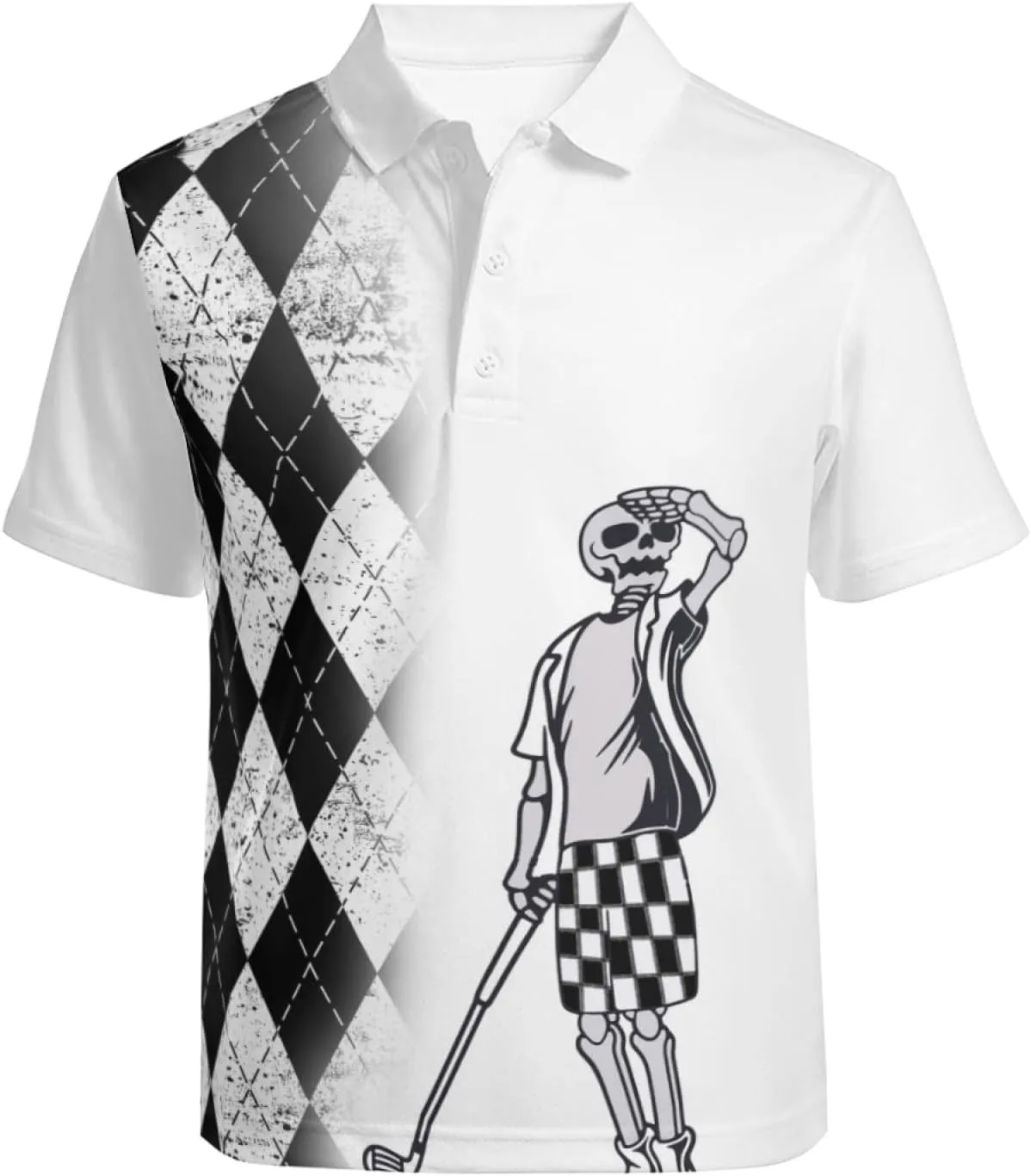 Men's Funny Golf Shirts Hawaiian Polo Shirts Short Sleeve Performance Moisture Wicking Dry Fit Beach Summer Golf Polo Shirts