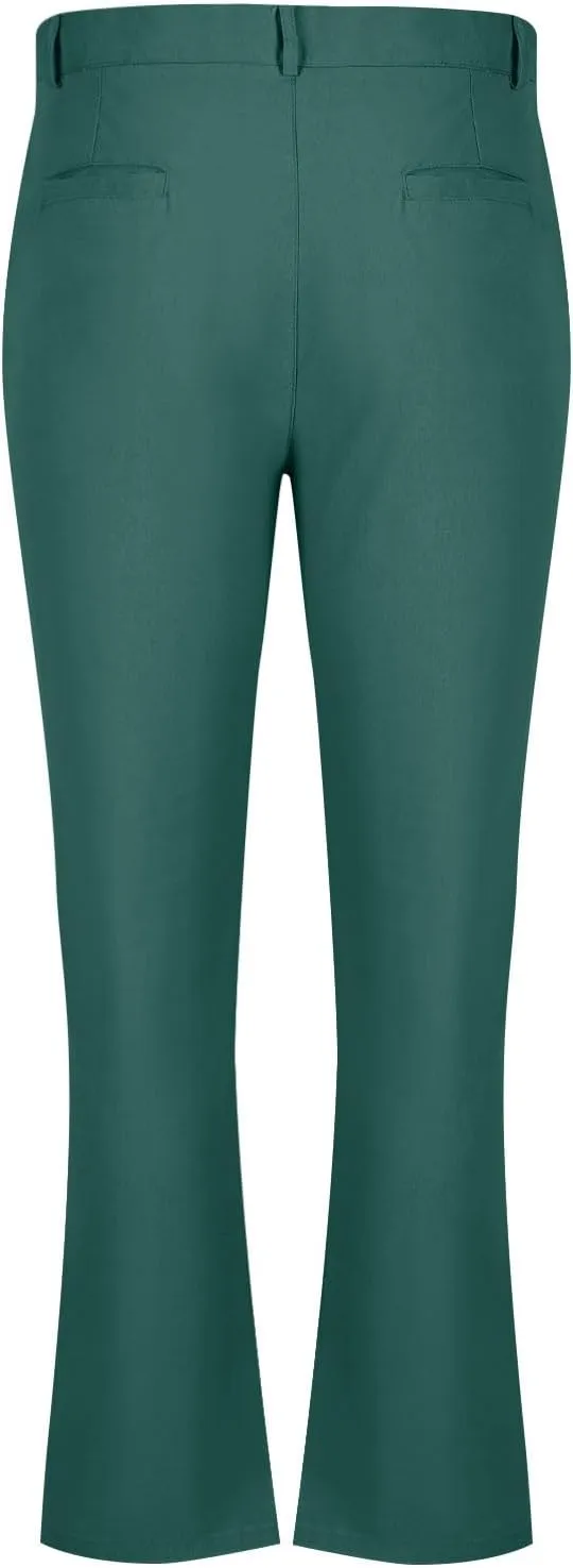 Mens Golf Pants Slim Fit Lightweight Business Casual Pants Dress Trousers Pinstripe Classic Solid Office Wear