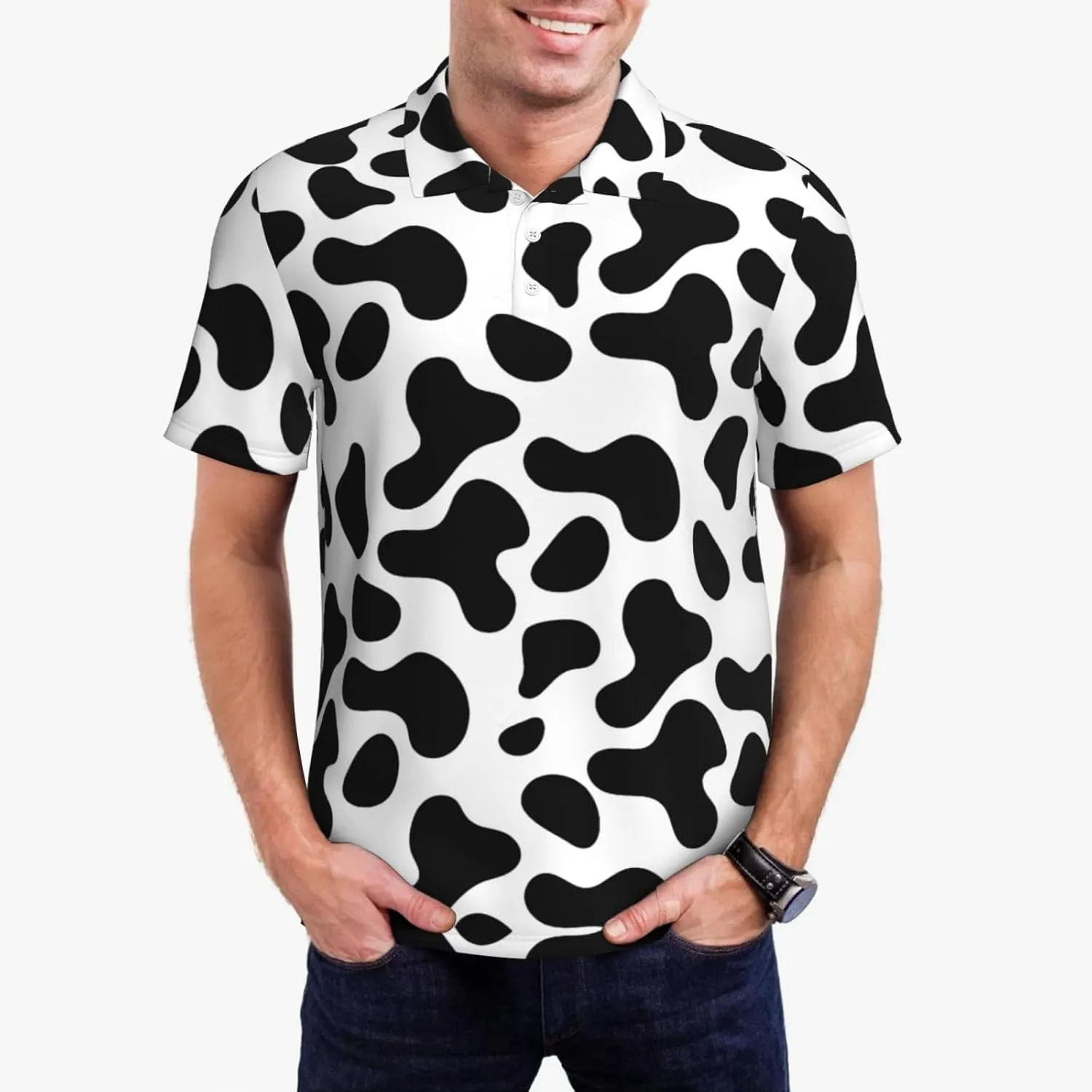 Mens Golf Shirts Funny Golf Shirts for Men Polo Shirts Casual Short Sleeve Performance Moisture Wicking Quick Dry Fit Polos