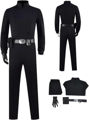 Mens Jedi Outfit Luke Skywalker Cosplay Costume Battle Front Halloween Uniform Suit T-shirt Trousers with Gloves