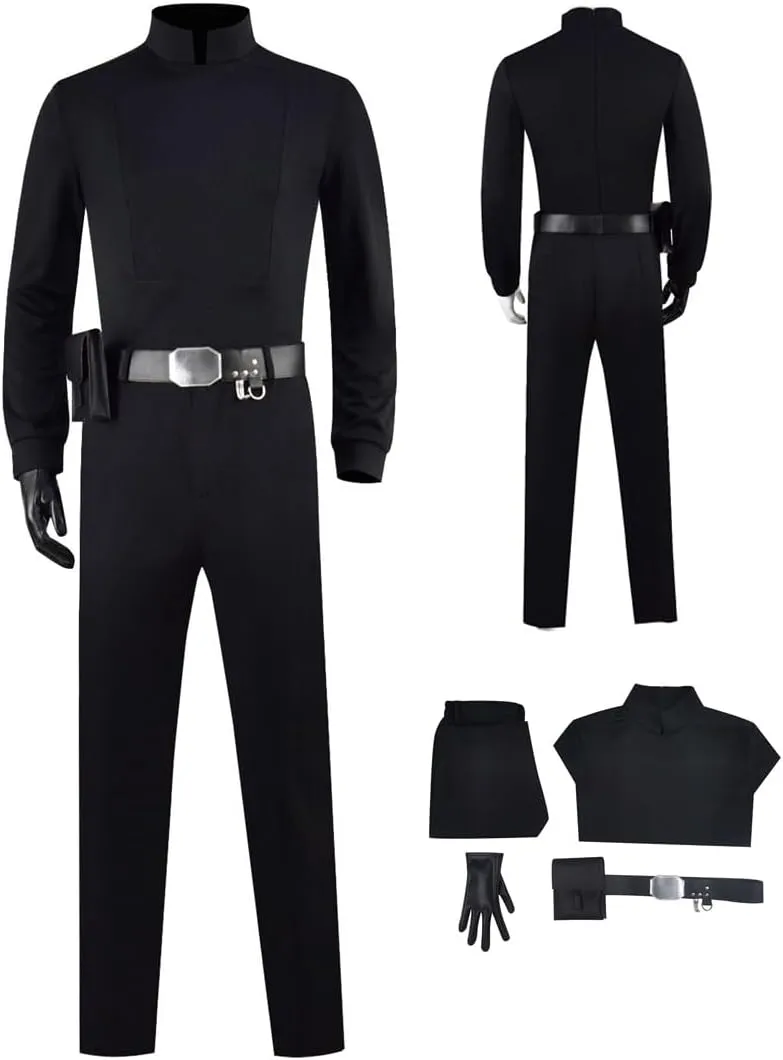 Mens Jedi Outfit Luke Skywalker Cosplay Costume Battle Front Halloween Uniform Suit T-shirt Trousers with Gloves