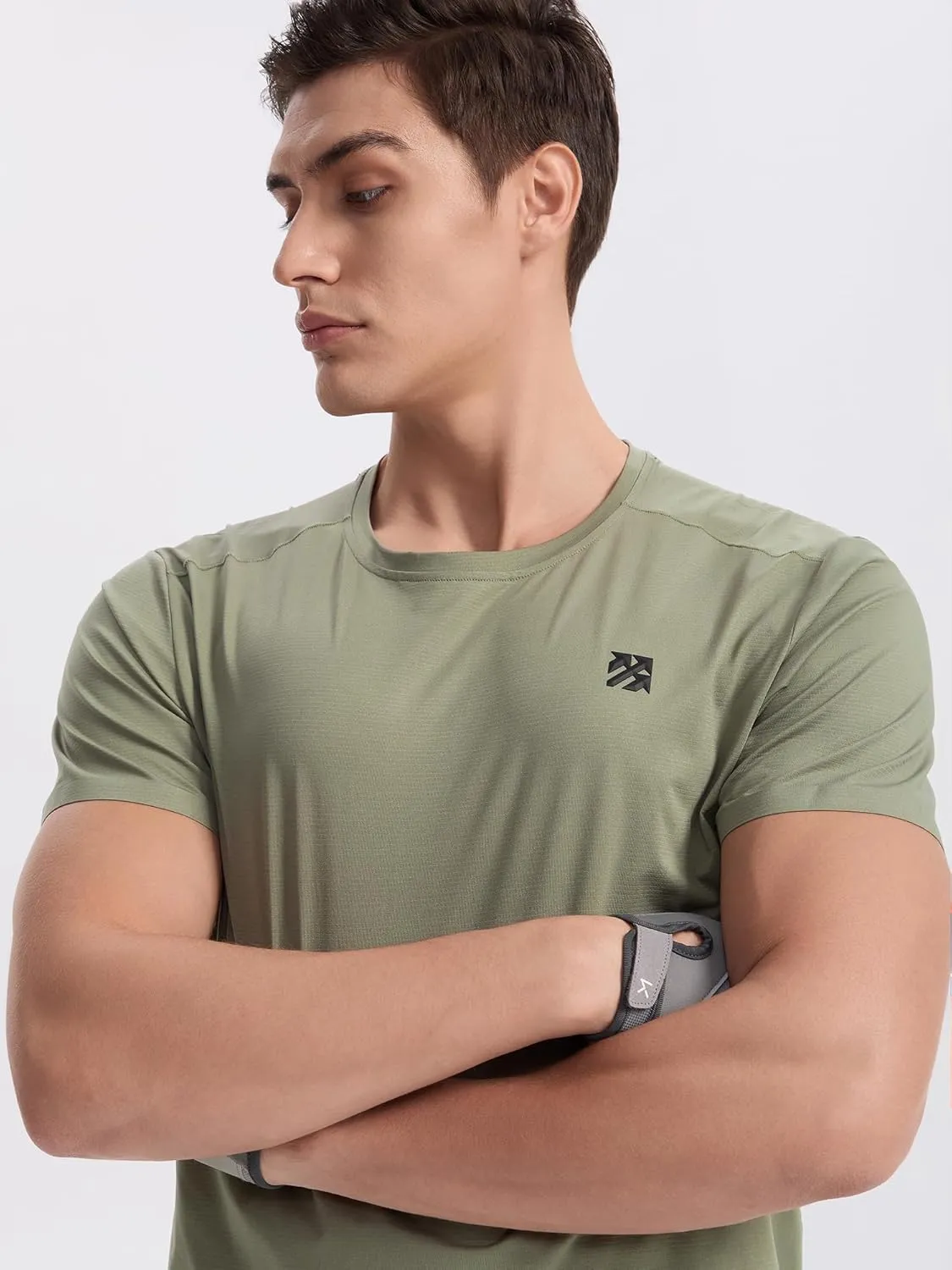 Mens Seamless T-Shirts Light Weight Moisture Wicking Running Workout Pickleball Shirts for Men