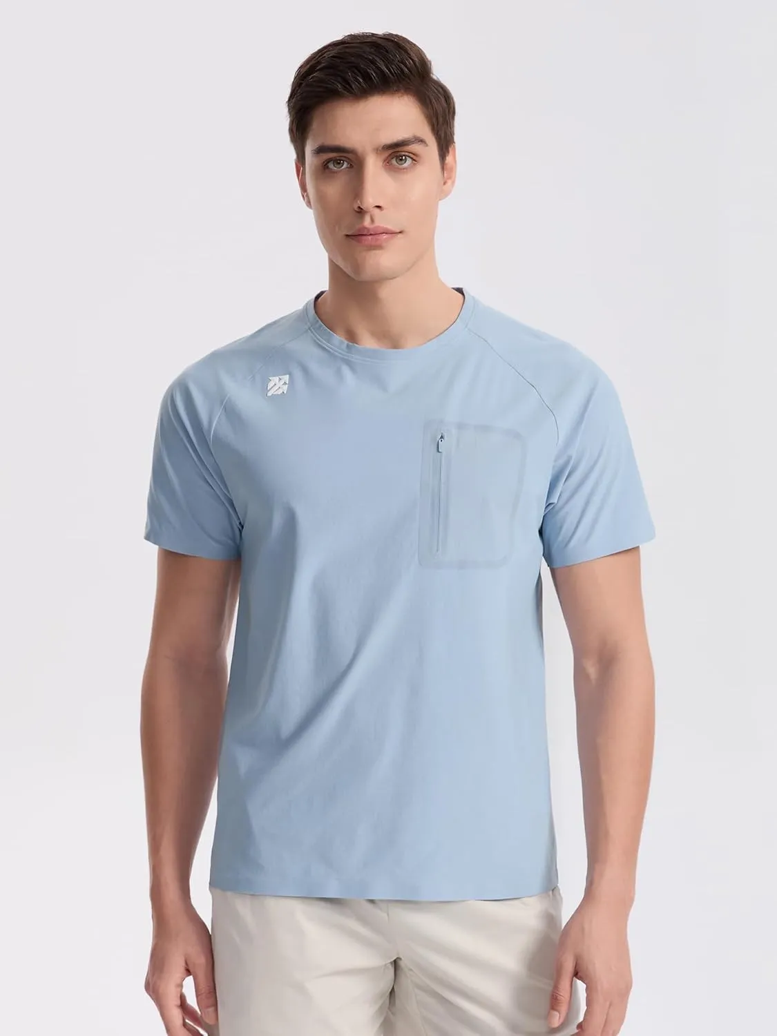 Mens Seamless T-Shirts Light Weight Moisture Wicking Running Workout Pickleball Shirts for Men