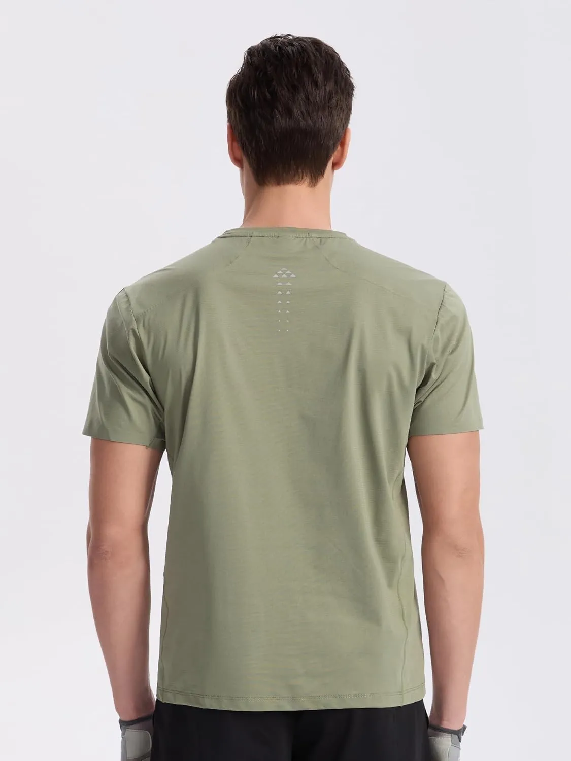 Mens Seamless T-Shirts Light Weight Moisture Wicking Running Workout Pickleball Shirts for Men