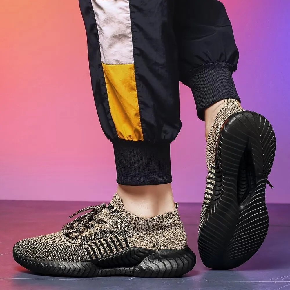 Mens Slip On Running Shoes for Men Breathable Lightweight Walking Shoes Sport Fashion Sneakers