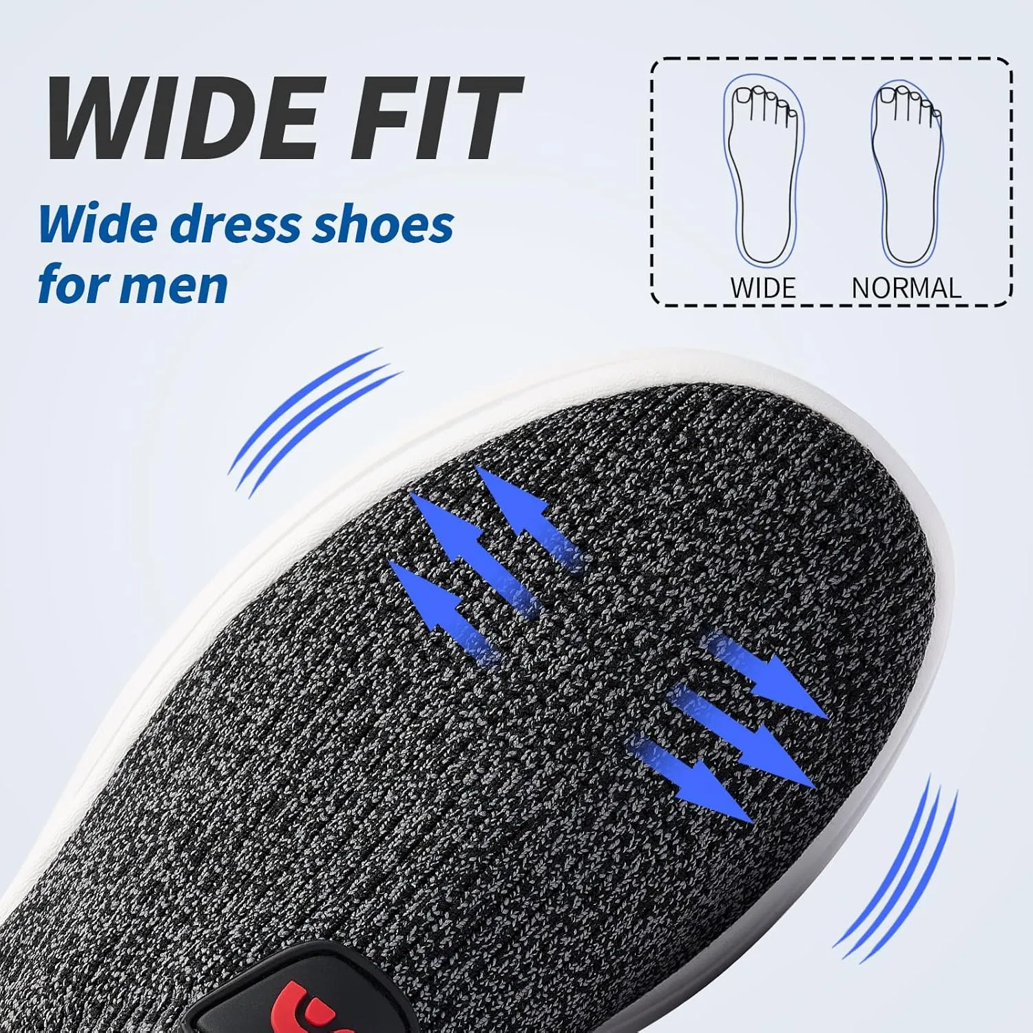 Men's Slip On Sneakers Walking Shoes Wide Casual Soft Breathable Slip in Sock SneakersNon-Slip Rubber Sole, Workout,Athletic