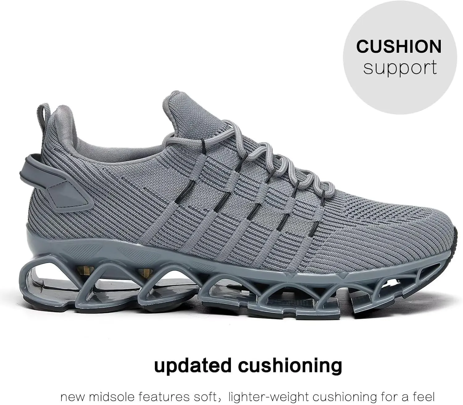 Mens Slip On Walking Shoes Blade Non Slip Tennis Running Shoes Lightweight Workout Breathable Mesh Fashion Sneakers