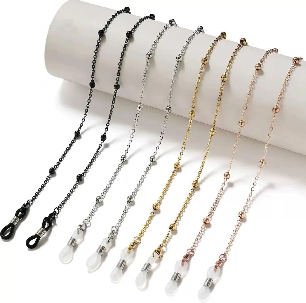 Metal Glasses Chain Sunglasses Neck Chain Earphone Chain(Rose Gold)