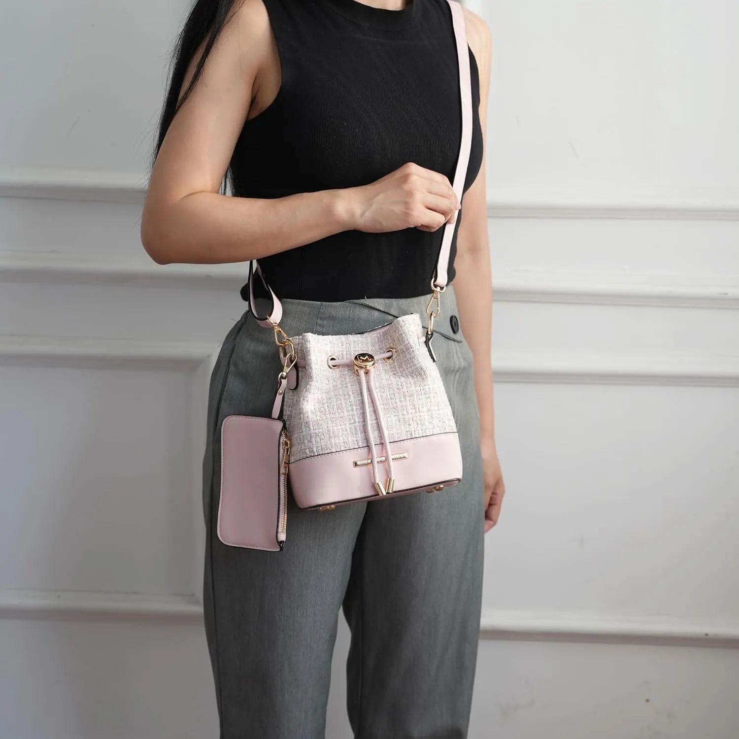 MKF Collection Women Tote Bag, Bucket Bag, & Pouch Set, Clear bag Jelly Bag PVC Handbag by Mia K