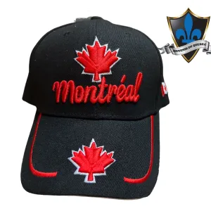 Montreal script maple leaf cap.