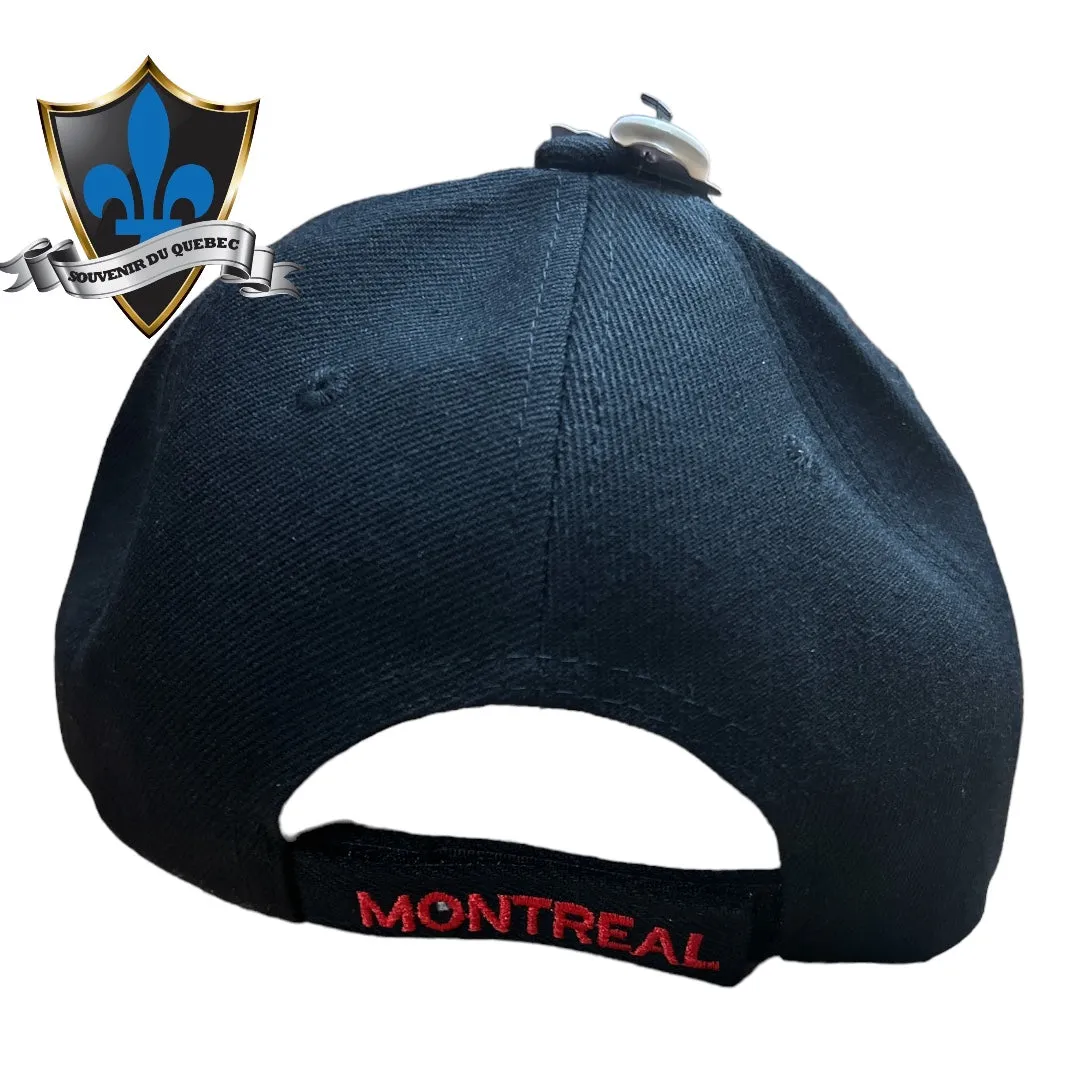 Montreal script maple leaf cap.