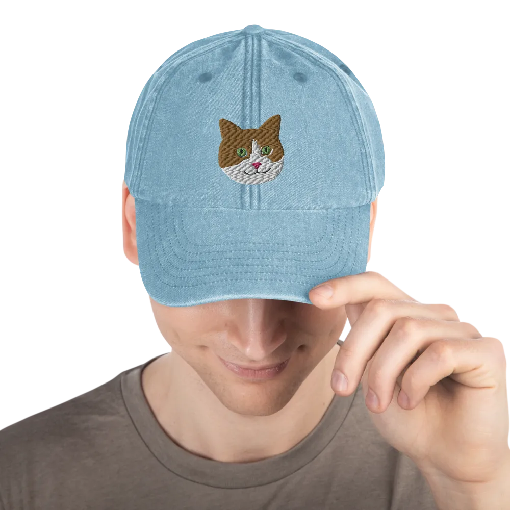 Mr. Peaches the Cat Denim Hat (Adult)