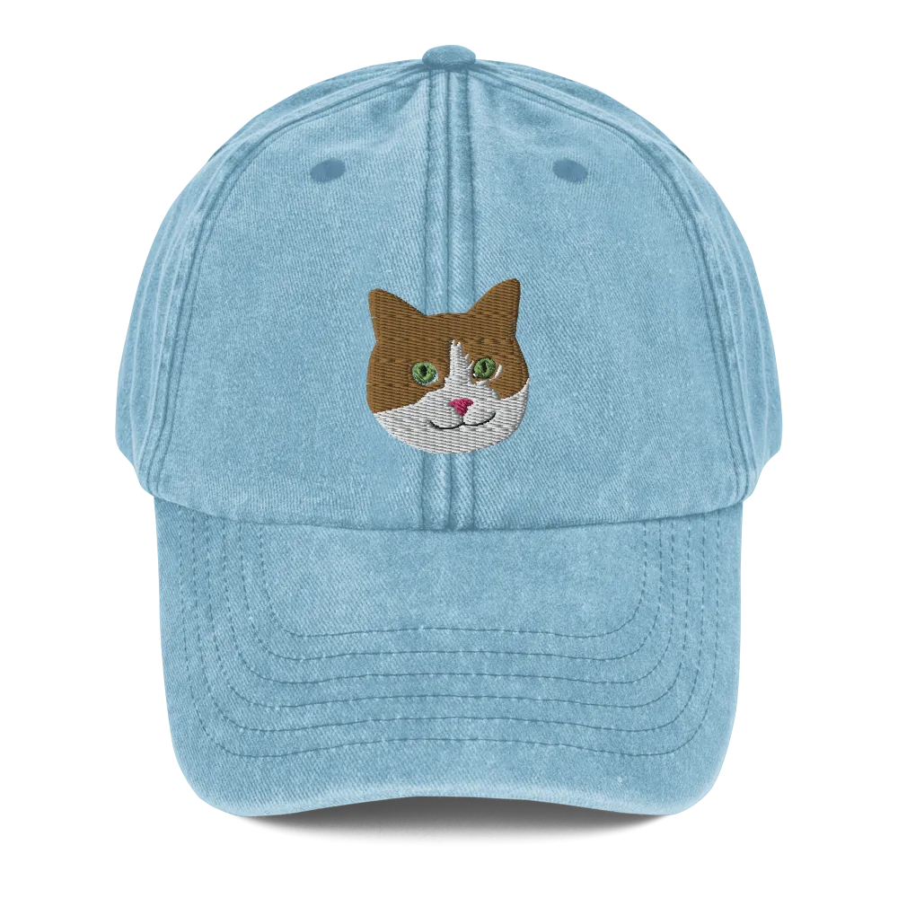 Mr. Peaches the Cat Denim Hat (Adult)