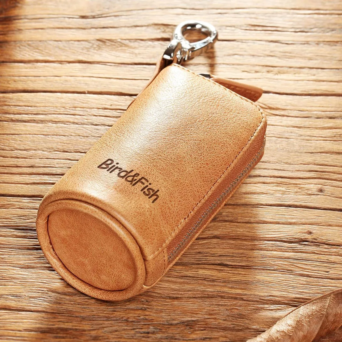 Multi Soft Genuine Leather Coin Purse Pouch, Car Key Case Wallet with Zipper,Pocket Wallet with Chain/Ring for Men Women 