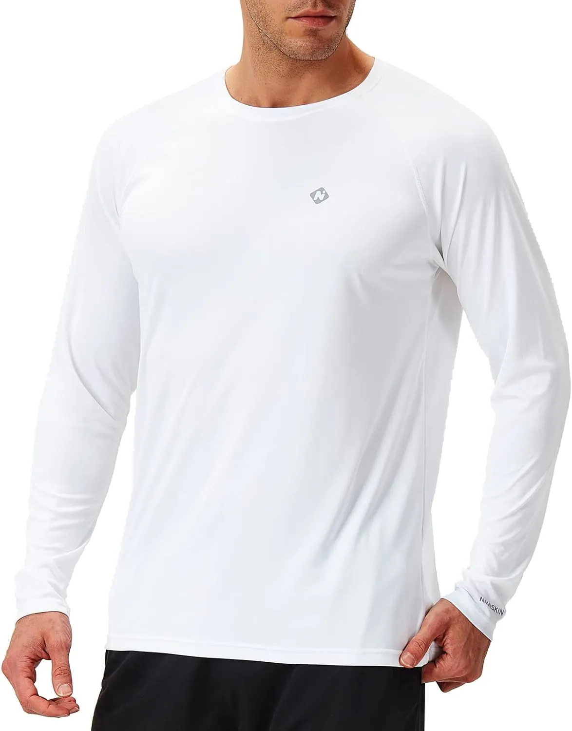 NAVISKIN Men's Rash Guard Shirts Swim Shirts UPF 50  UV Sun Protection Long Sleeve Shirts Lightweight Quick Dry