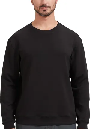 netdraw Men's Heavyweight Bamboo Viscose Scuba Sweatshirt Relaxed Fit Soft Smooth Knit Crewneck Spacer Pullovers