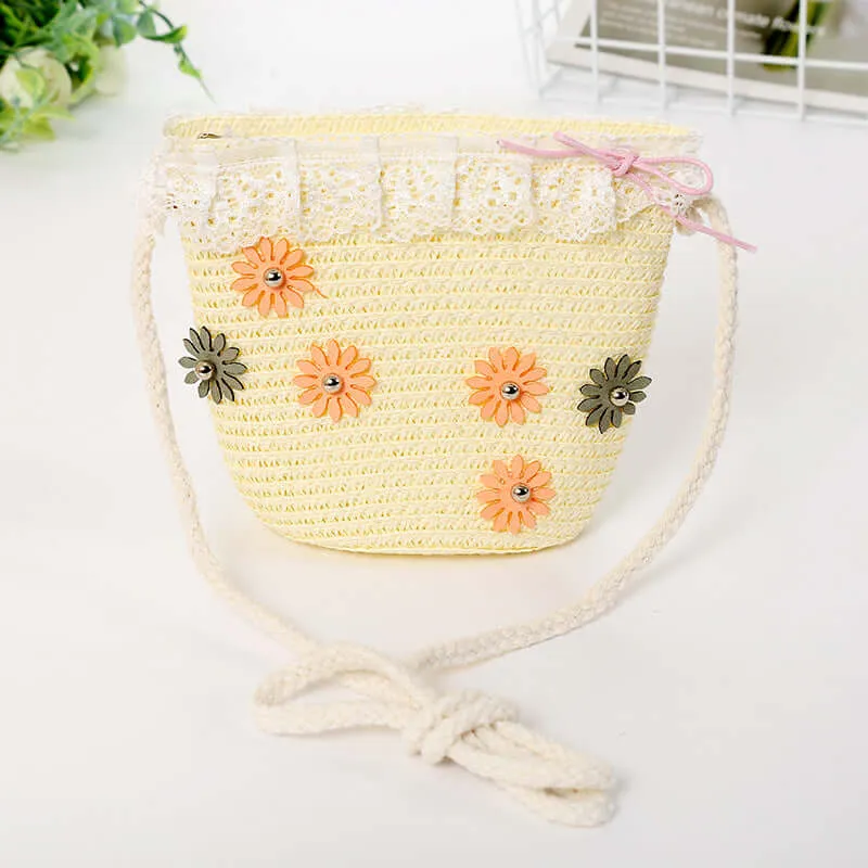 New cute children's hats, summer, sun-sunscreen, beach, hats, Japanese, cute, baby, straw hat manufacturer wholesale