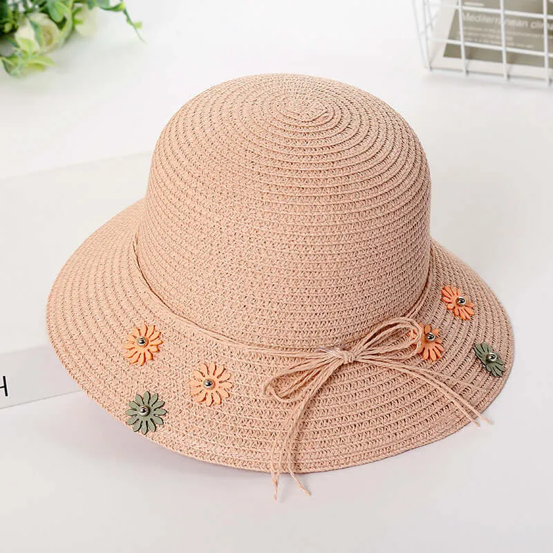 New cute children's hats, summer, sun-sunscreen, beach, hats, Japanese, cute, baby, straw hat manufacturer wholesale