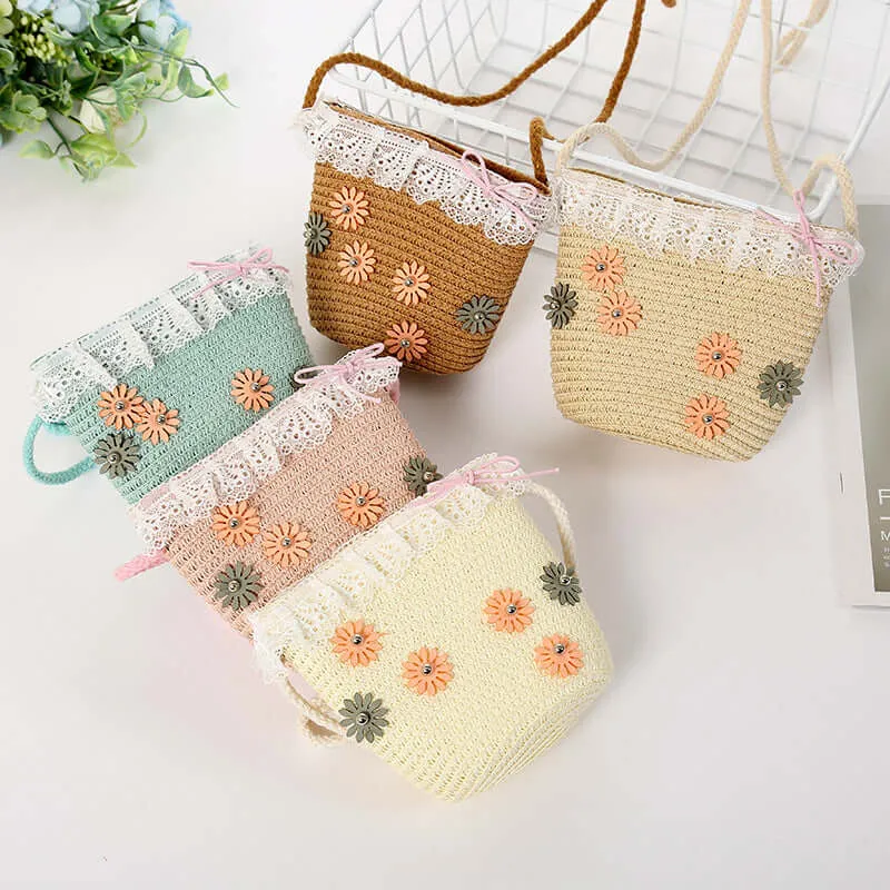 New cute children's hats, summer, sun-sunscreen, beach, hats, Japanese, cute, baby, straw hat manufacturer wholesale