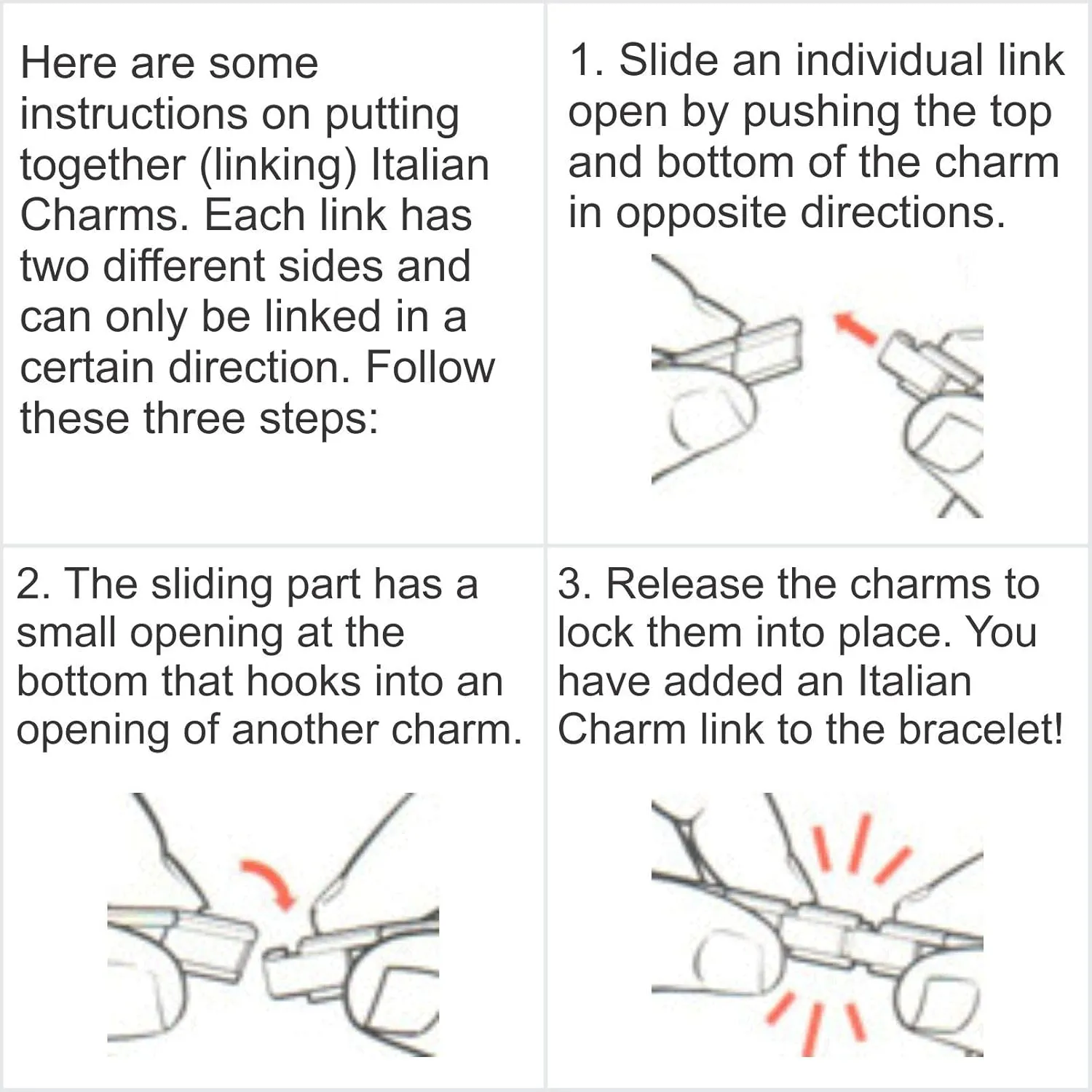 NewCharms Set of 2 Italian Charm Starter Bracelets (18 links for standard size and 9 links for superlinks)