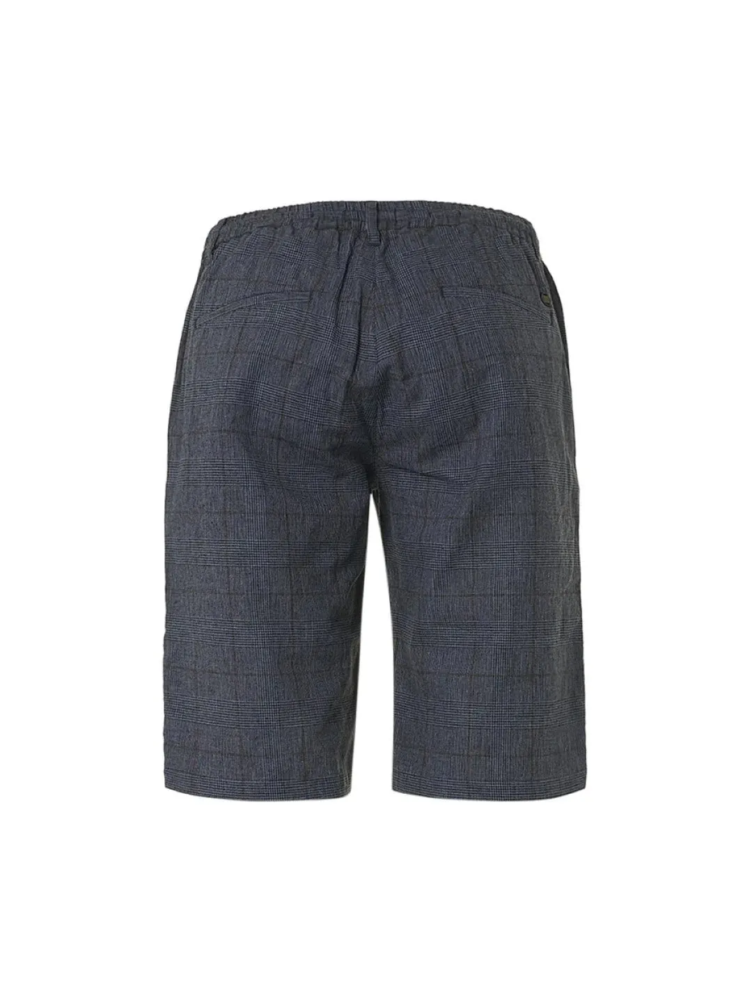 No Excess Linen Shorts: Wash Blue Check