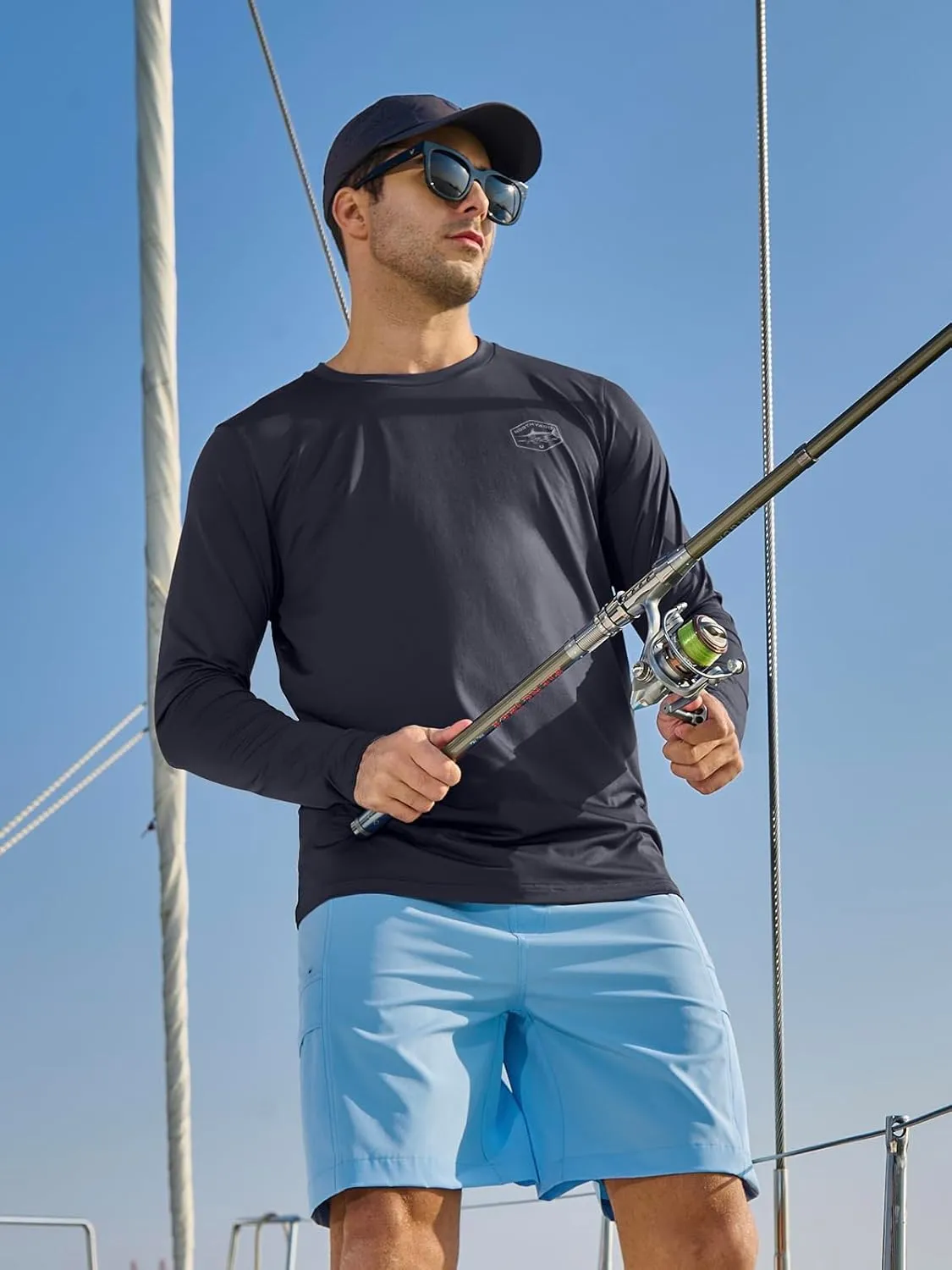 NORTHYARD Men's UPF 50  Sun Protection Shirts Long Sleeve Beach Swim Rash Guard UV SPF Quick Dry Lightweight Fishing T-Shirt