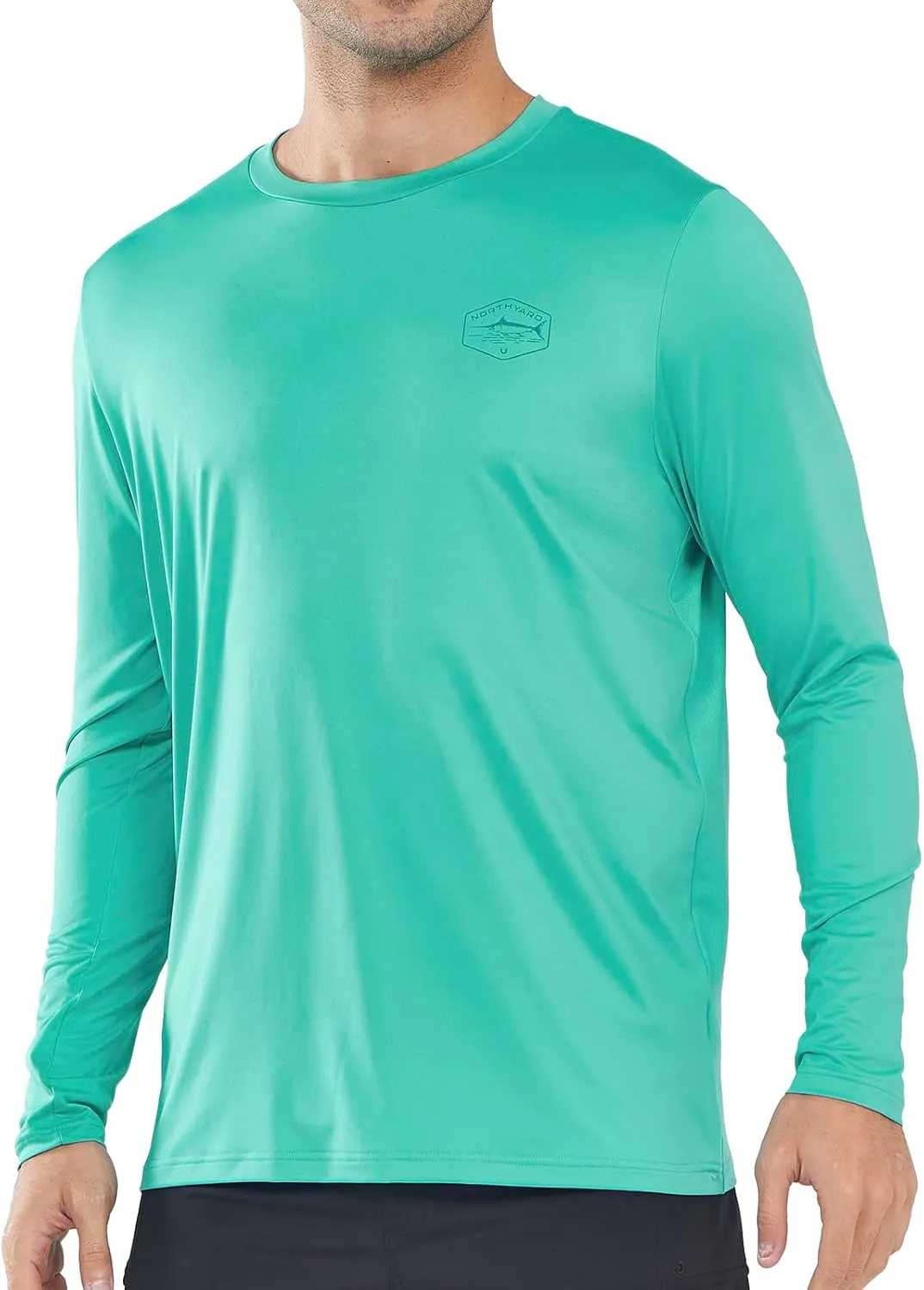 NORTHYARD Men's UPF 50  Sun Protection Shirts Long Sleeve Beach Swim Rash Guard UV SPF Quick Dry Lightweight Fishing T-Shirt