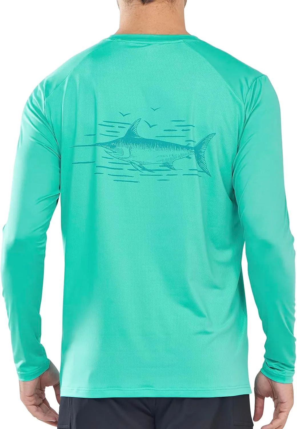 NORTHYARD Men's UPF 50  Sun Protection Shirts Long Sleeve Beach Swim Rash Guard UV SPF Quick Dry Lightweight Fishing T-Shirt