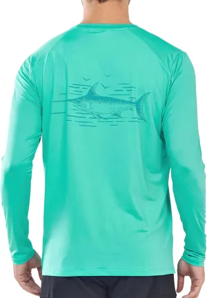 NORTHYARD Men's UPF 50  Sun Protection Shirts Long Sleeve Beach Swim Rash Guard UV SPF Quick Dry Lightweight Fishing T-Shirt