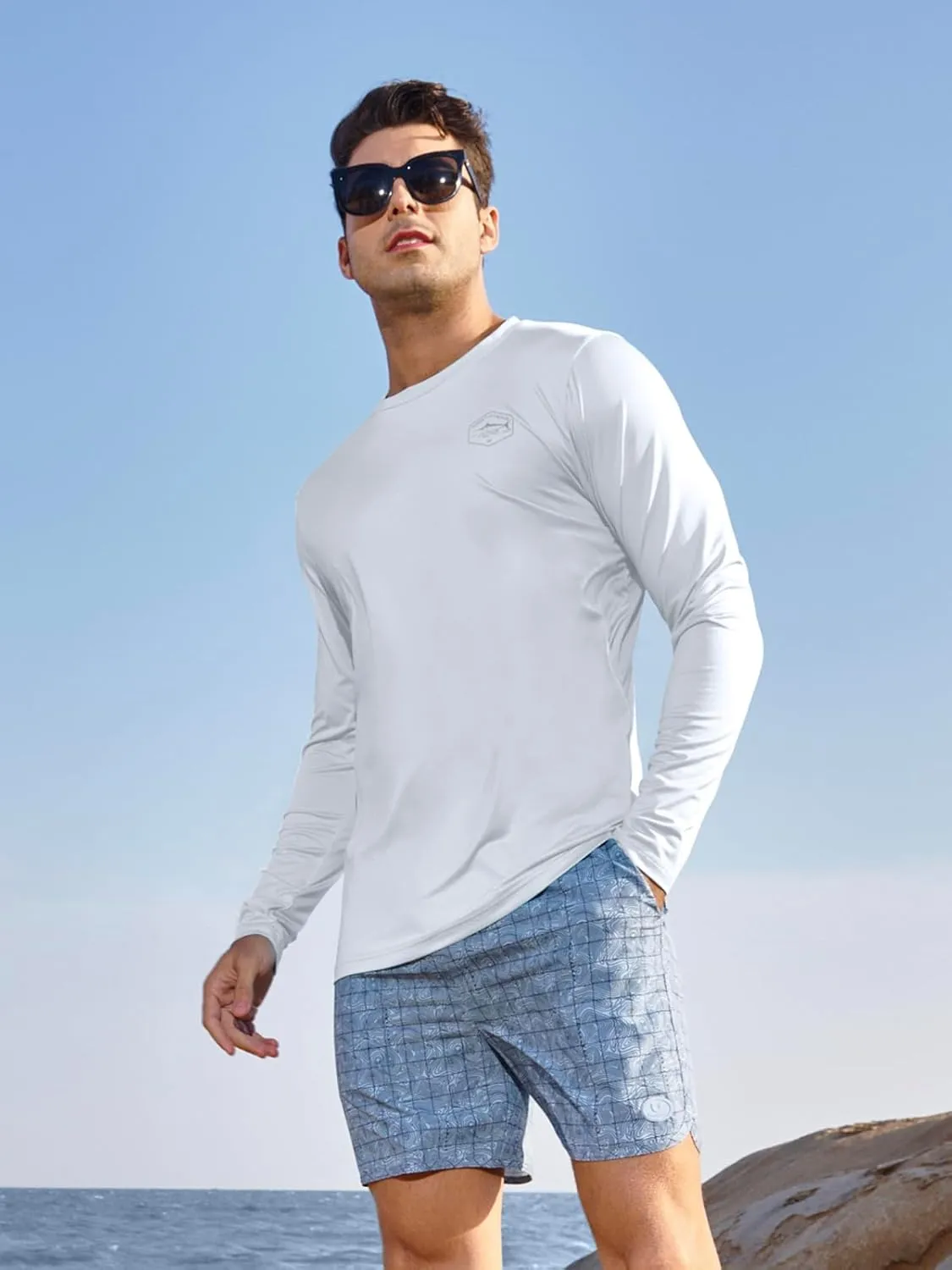 NORTHYARD Men's UPF 50  Sun Protection Shirts Long Sleeve Fishing Swim Beach Rash Guard UV Lightweight Quick Dry T-Shirt