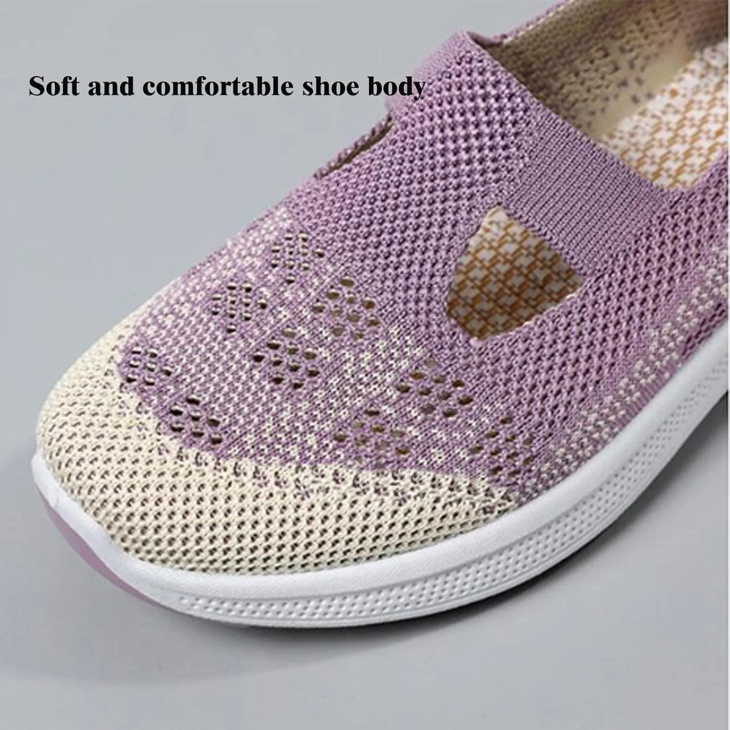 Orthowalkway Womens Shoes,Women's Comfortable Breathable Knitted Sneakers,Women's Woven Orthopedic Breathable Soft Shoes