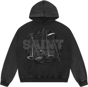 Oversize Letter Graphic Hoodies Vintage Y2K Sweatshirt Heavyweight Cotton Fashion Streetwear Hoodie for Men and Women