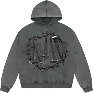 Oversize Letter Graphic Hoodies Vintage Y2K Sweatshirt Heavyweight Cotton Fashion Streetwear Hoodie for Men and Women