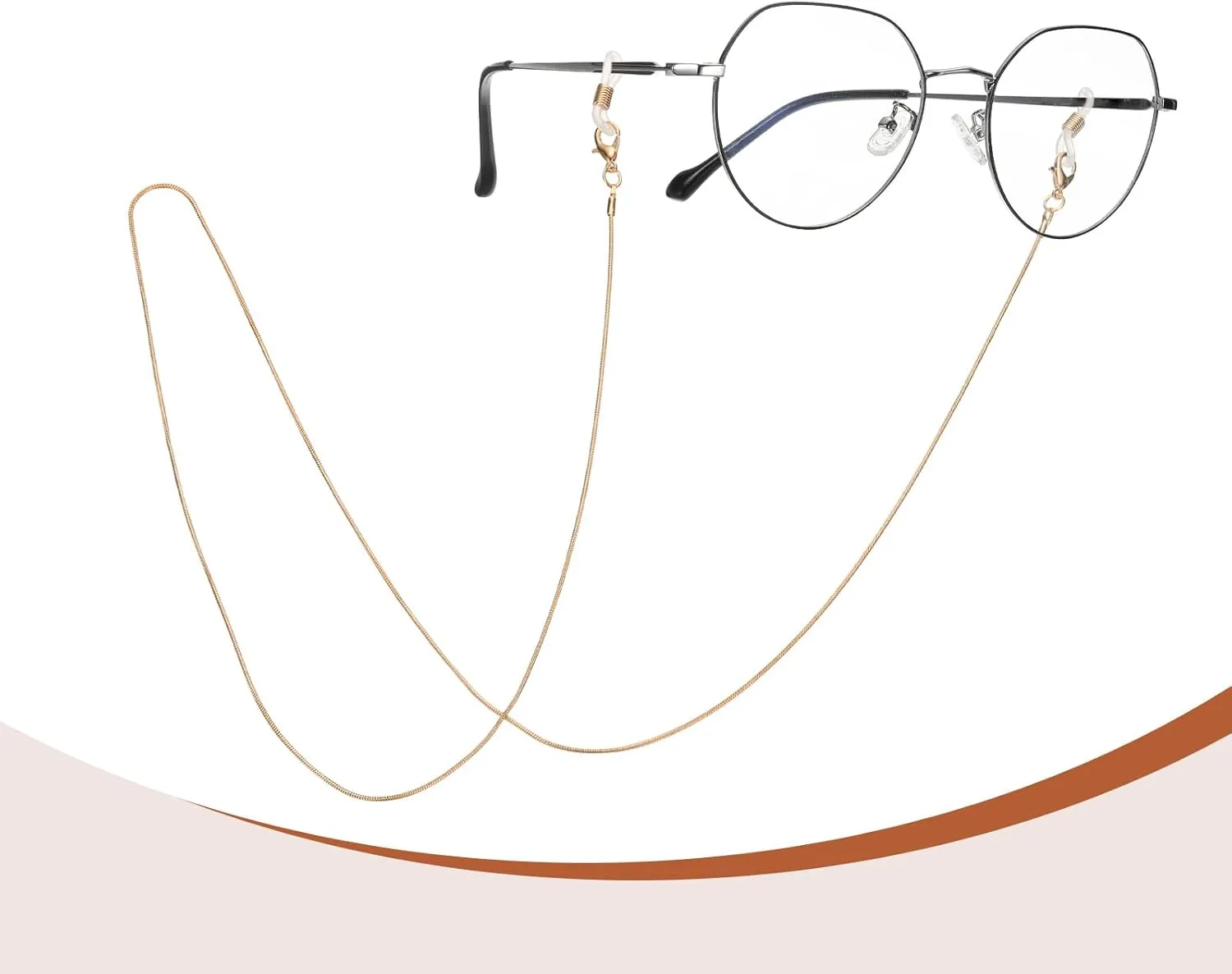 PATIKIL Eye Glasses Holders Around Neck, Metal Crystal Beaded Eyeglasses Strap Fashion Stylish Lanyard for Women, Set 3